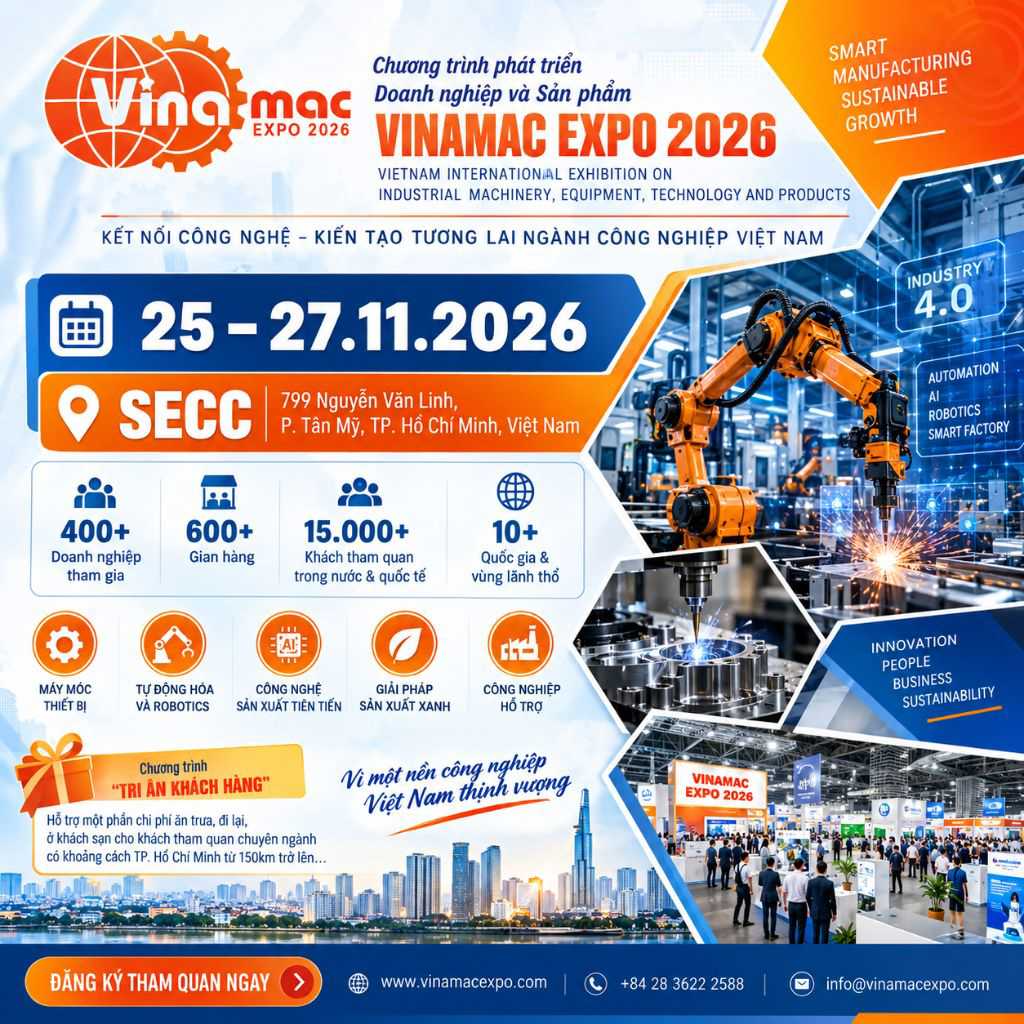 VINAMAC EXPO 2026 | Thiết kế, thi công gian hàng SECC